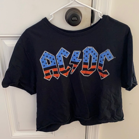 Tops - acdc crop top